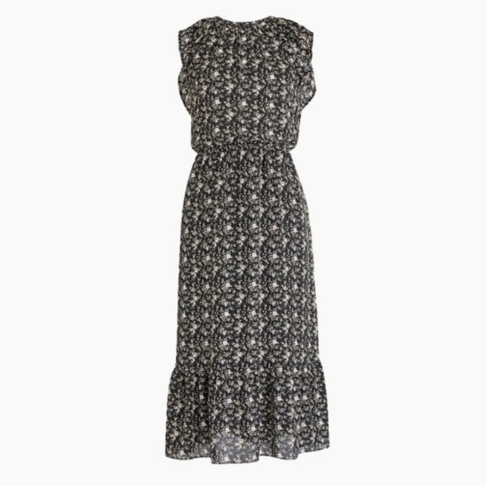 J. Crew Mercantile Black Floral Midi Dress, XL, EUC - Picture 3 of 7